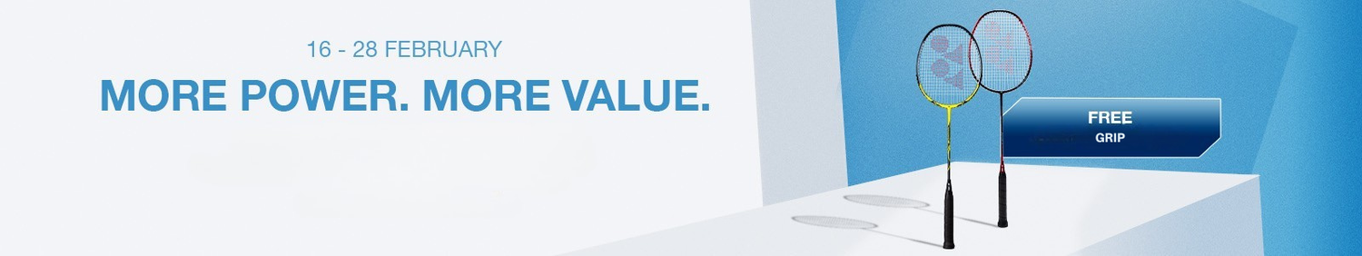 Buy Racquet → Free grip (16–28 Feb)