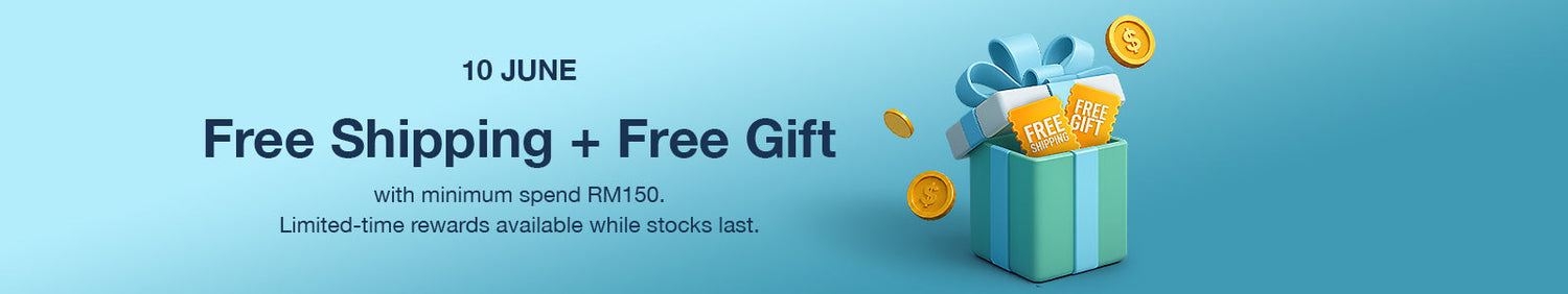Free Shipping + Free Gift (10-Jun-26)